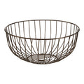 Round Black Nickel Finish Fruit Basket