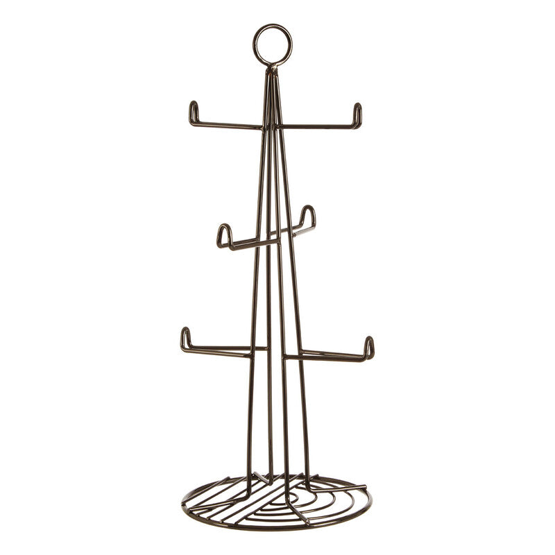Black Nickel Finish 6 Cup Mug Tree