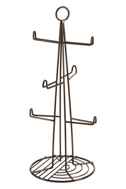 Black Nickel Finish 6 Cup Mug Tree