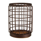 Round Bronze Coated Utensil Holder