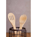 Round Bronze Coated Utensil Holder