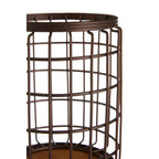 Round Bronze Coated Utensil Holder