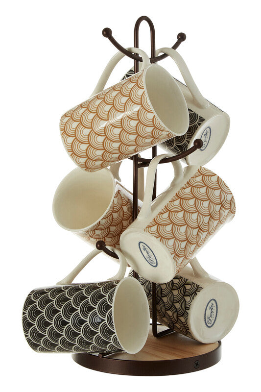 Bronze Powder Coated 6 Mug Tree