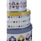Set of Three Pastel Storage Tins
