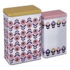 Set of 2 Floral Storage Canisters
