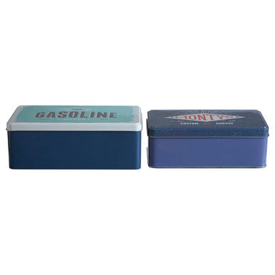 Set of 2 Hot Rod Storage Tins