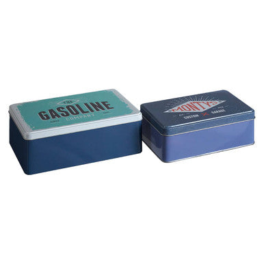 Set of 2 Hot Rod Storage Tins