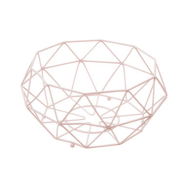 Pink Fruit Basket with Ball Feet