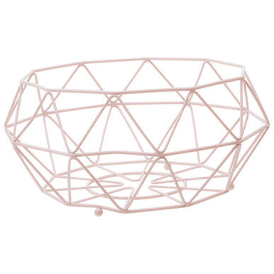 Pink Fruit Basket with Ball Feet