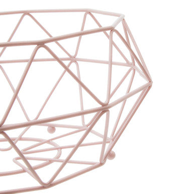 Pink Fruit Basket with Ball Feet