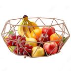 Pink Fruit Basket with Ball Feet
