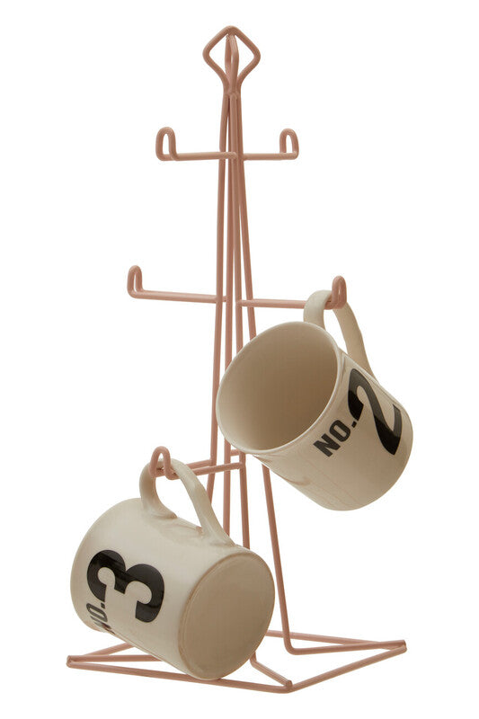Pink Finish 6 Mug Tree