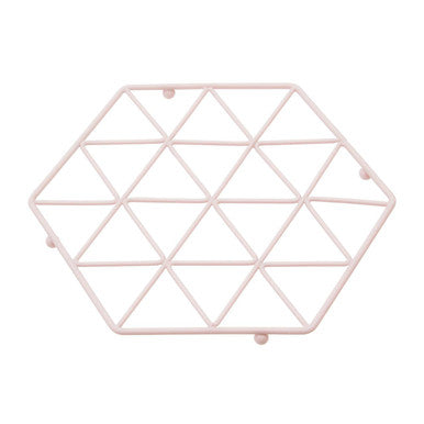 Pink Finish Hexagonal Trivet