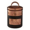 Charcoal And Copper Tea Canister