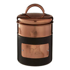 Charcoal And Copper Tea Canister