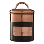 Charcoal And Copper Tea Canister