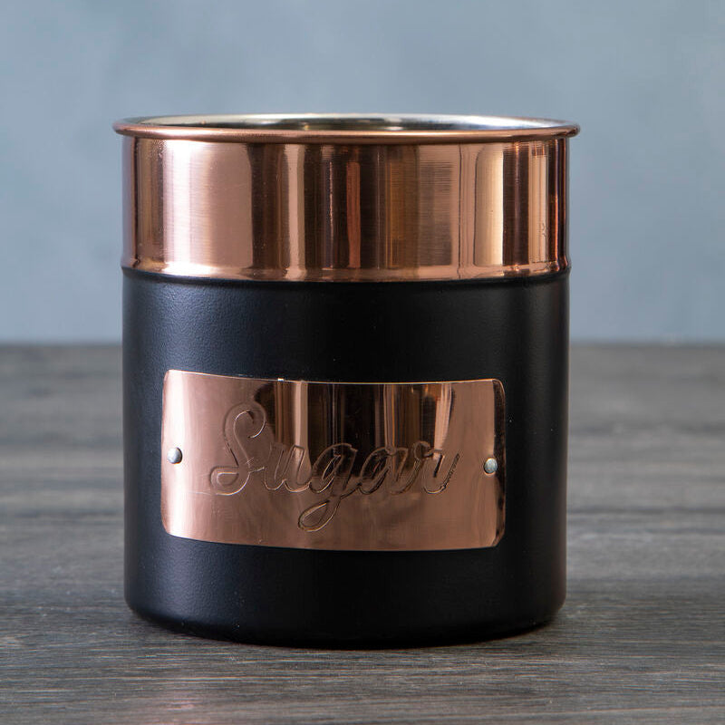 Charcoal And Copper Sugar Canister