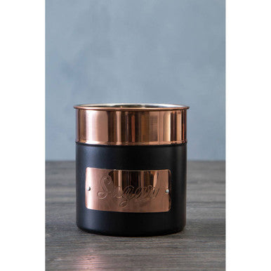 Charcoal And Copper Sugar Canister
