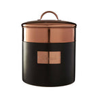 Charcoal And Copper Bread Bin