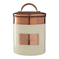 Cream And Copper Biscuit Canister