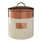 Cream And Copper Bread Bin