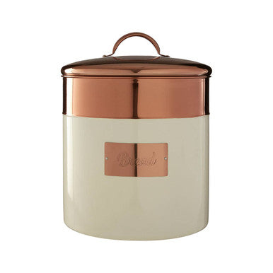 Cream And Copper Bread Bin