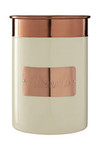 Cream And Copper Stainless Steel Utensil Holder