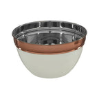 Small Cream and Copper Mixing Bowl