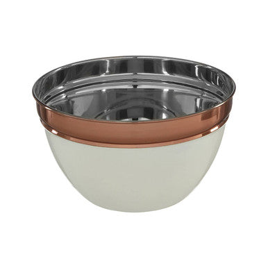 Small Cream and Copper Mixing Bowl