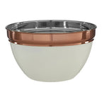 Small Cream and Copper Mixing Bowl