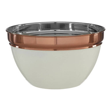 Small Cream and Copper Mixing Bowl