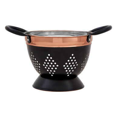 Small Charcoal and Copper Colander