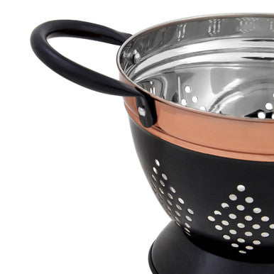 Small Charcoal and Copper Colander