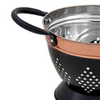 Small Charcoal and Copper Colander