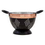 Medium Charcoal and Copper Colander