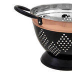 Medium Charcoal and Copper Colander
