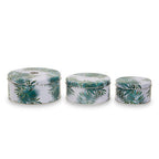 Set of 3 Palm Leaf Cake Storage Tins