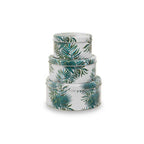 Set of 3 Palm Leaf Cake Storage Tins