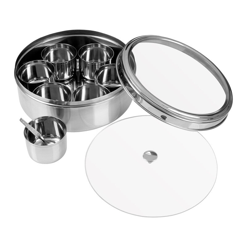 Set of 7 Spice Storage Container with Clear Lid