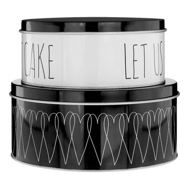 Cake Storage Tins Set Of 2
