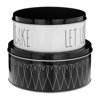 Cake Storage Tins Set Of 2
