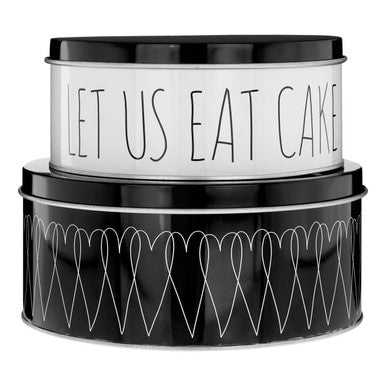 Cake Storage Tins Set Of 2