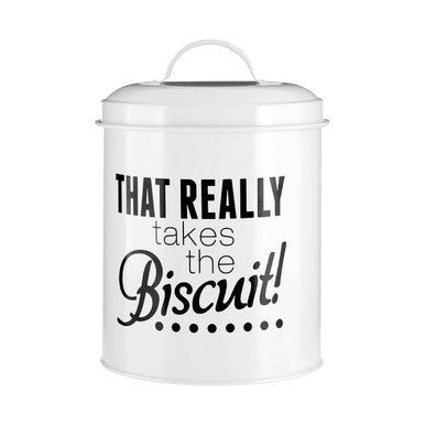 White Biscuit Canister