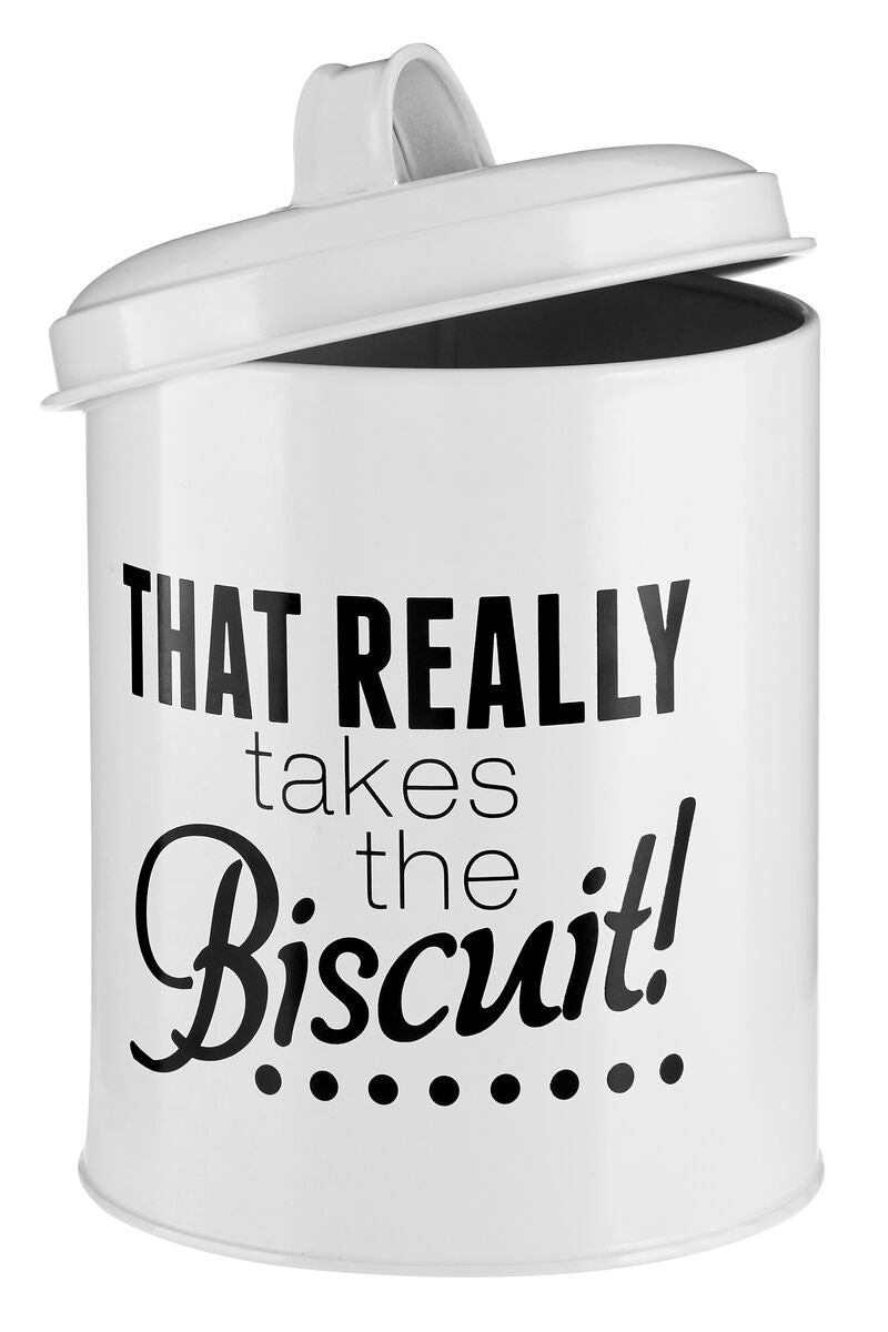 White Biscuit Canister