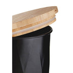 Black Metal Medium Round Storage Canister