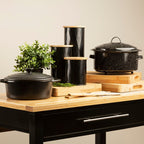 Rhombus Black Large Storage Canister