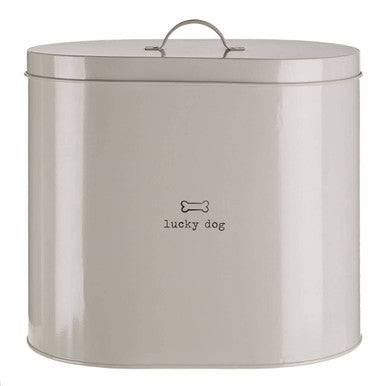 Grey Dog Food Storage Bin with Scoop 12 Litre