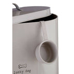 Grey Dog Food Storage Bin with Scoop 12 Litre