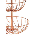 3 Tier Rose Gold Finish Fruit Basket