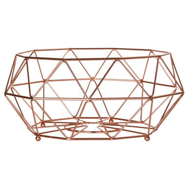 Copper Finish Fruit Basket